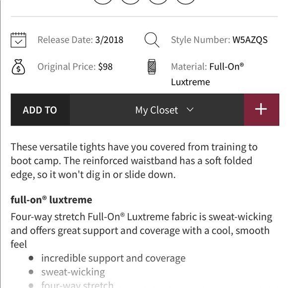 Lululemon train times 35 inch blocked - Picture 6 of 10